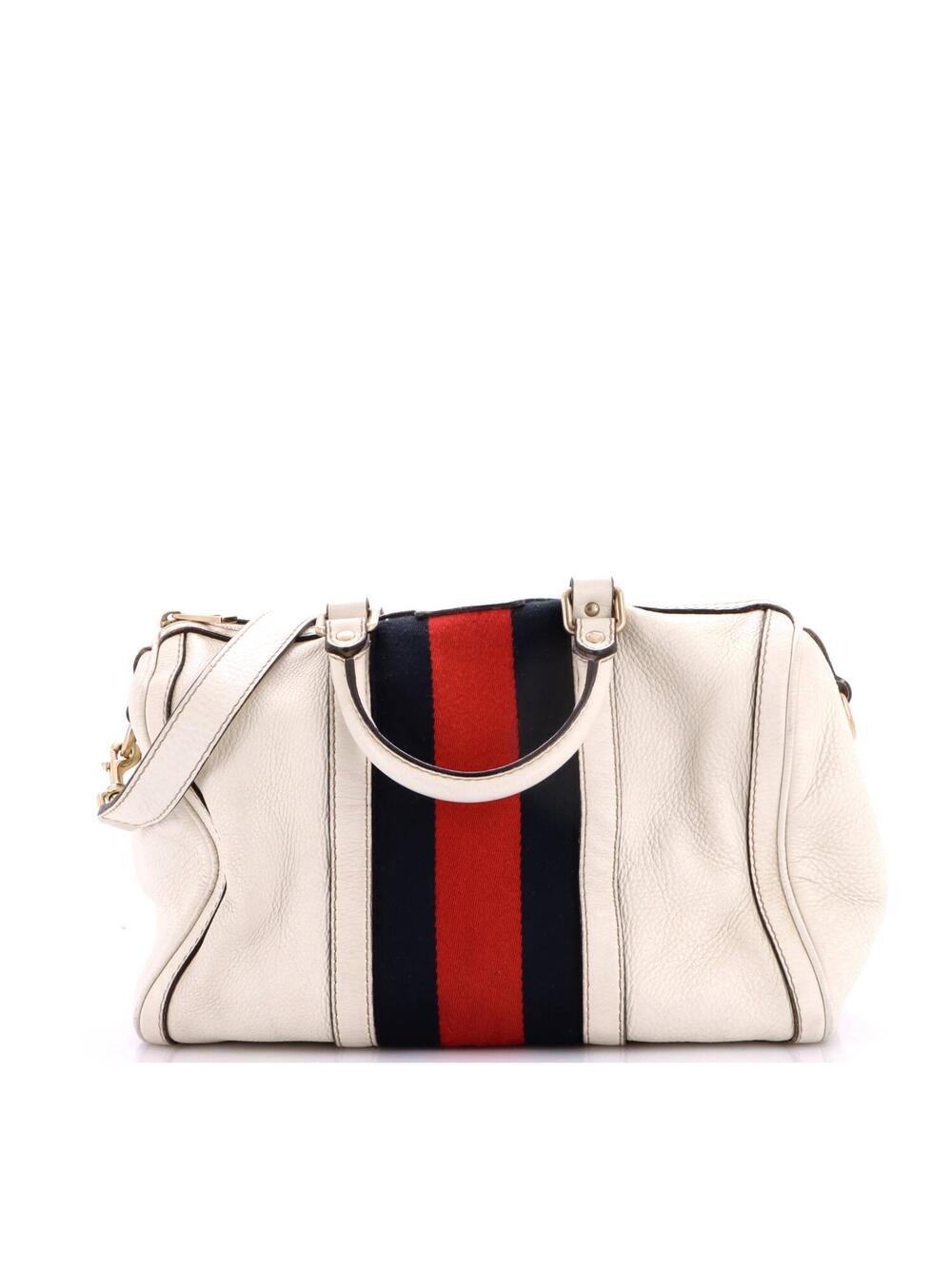 Gucci Vintage Web Boston Bag Leather #283002G12B